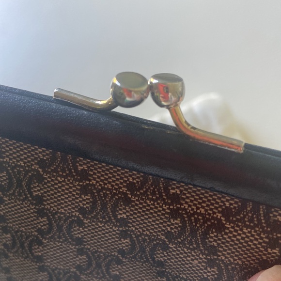 Céline Navy Coated Canvas/Leather Coin, AirTag, AirPod, wallet - Picture 7 of 7